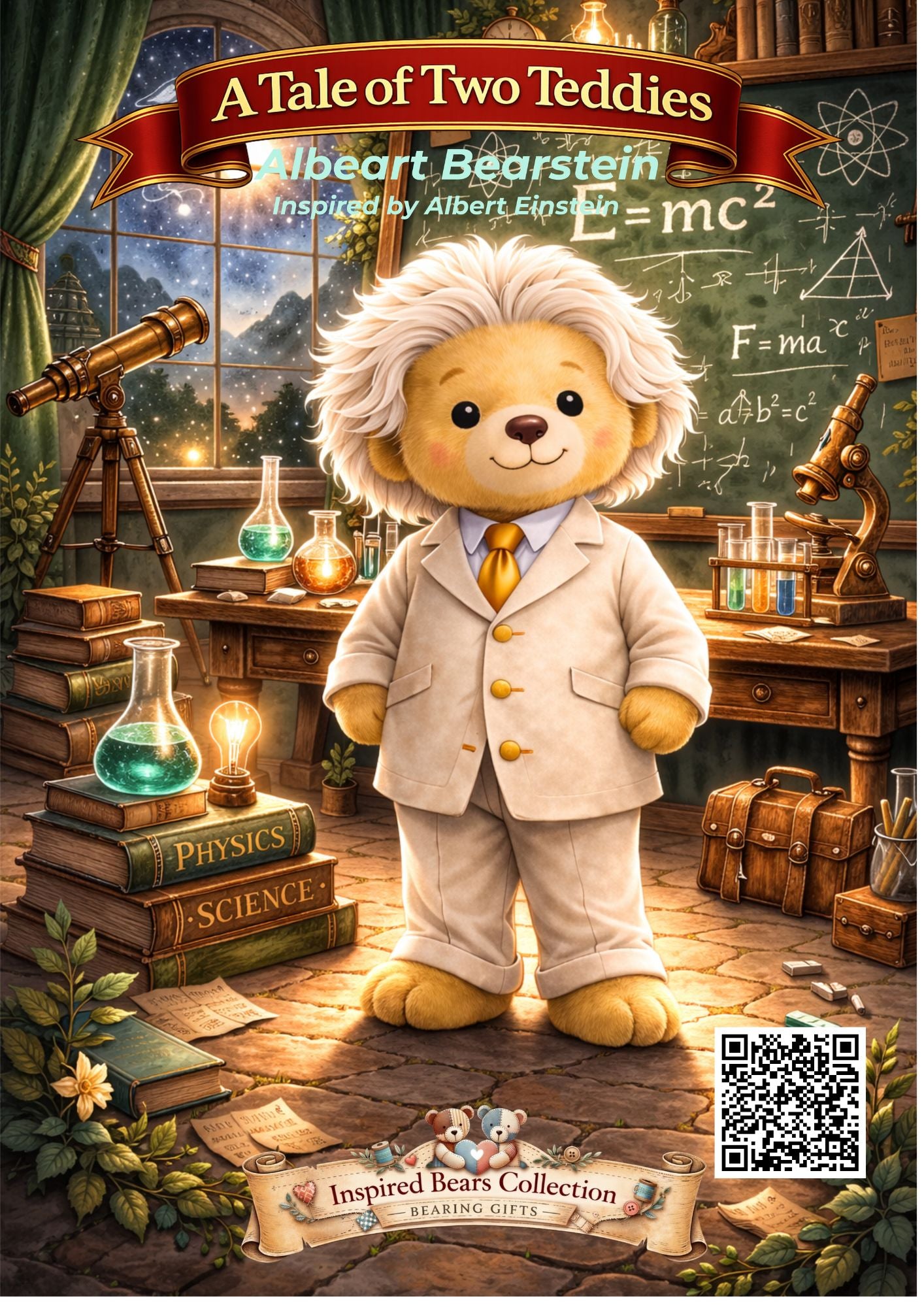 🧸 Albeart Bearstein Talking Poster